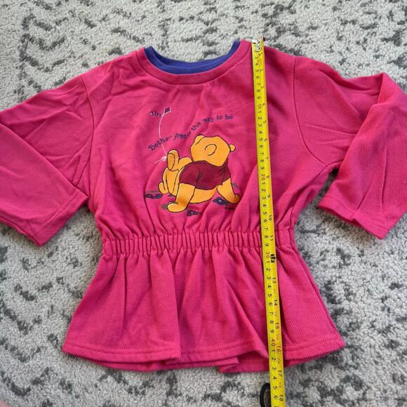 Vtg 1990s Winnie the Pooh Pink Peplum Top - Picture 7 of 8
